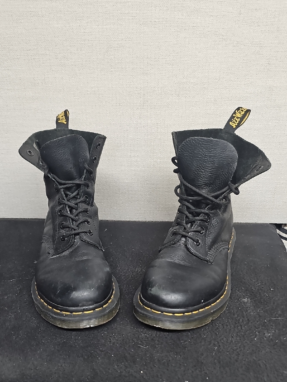 Dr. Martens Black Lace-Up Leather Boots